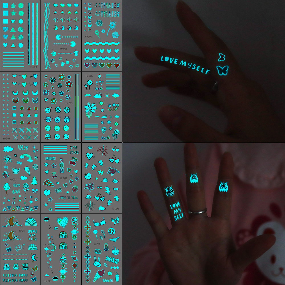 Glow In Dark Stars - Pegatinas de Tatuajes que Brillan en