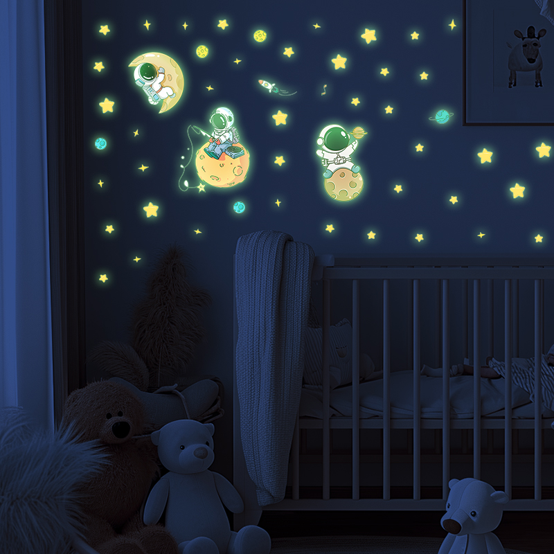 Glow In Dark Stars - Pegatinas de pared luminosas con tema