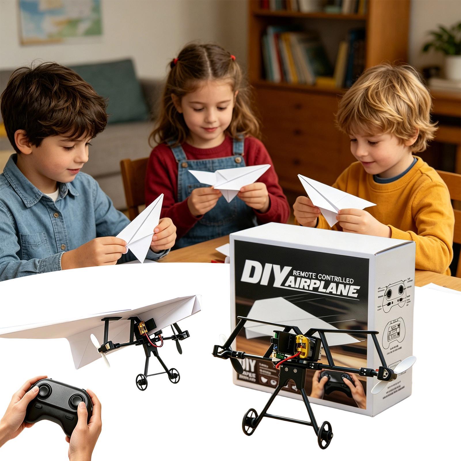 Kids Toys Electric - Kit de Avión de Papel RC
