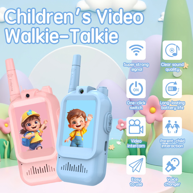 Toys For Kids Video - Paquete de 2 Walkie Talkies Recargables