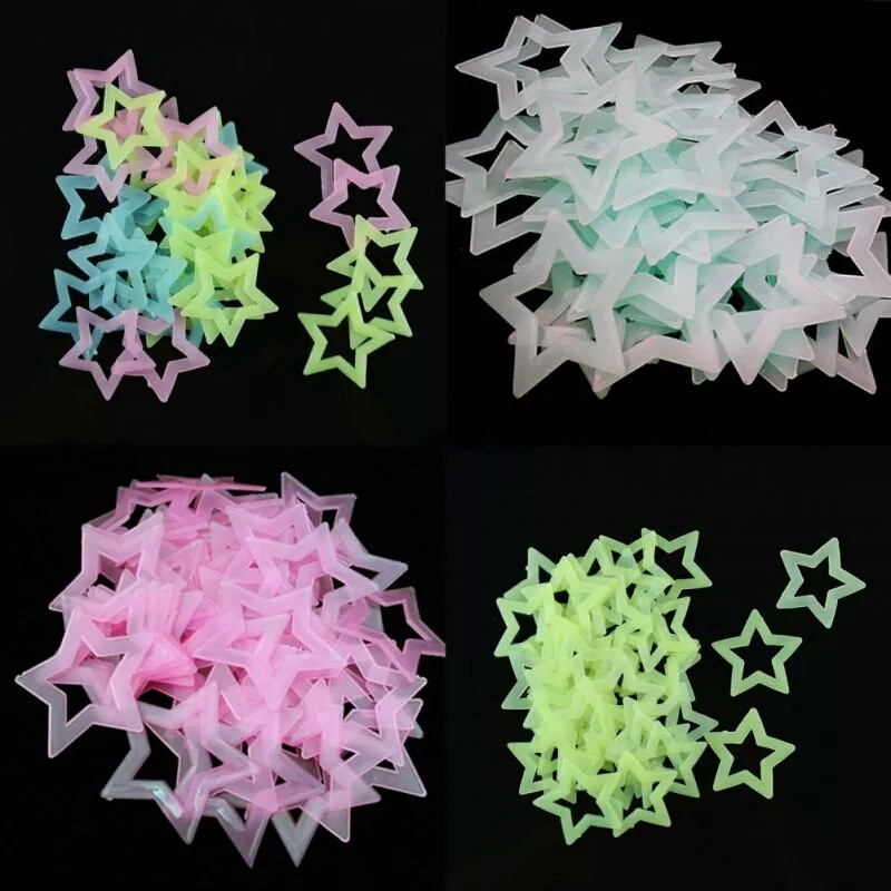 Glow In Dark Stars - Calcomanía fluorescente de almacenamiento de energía