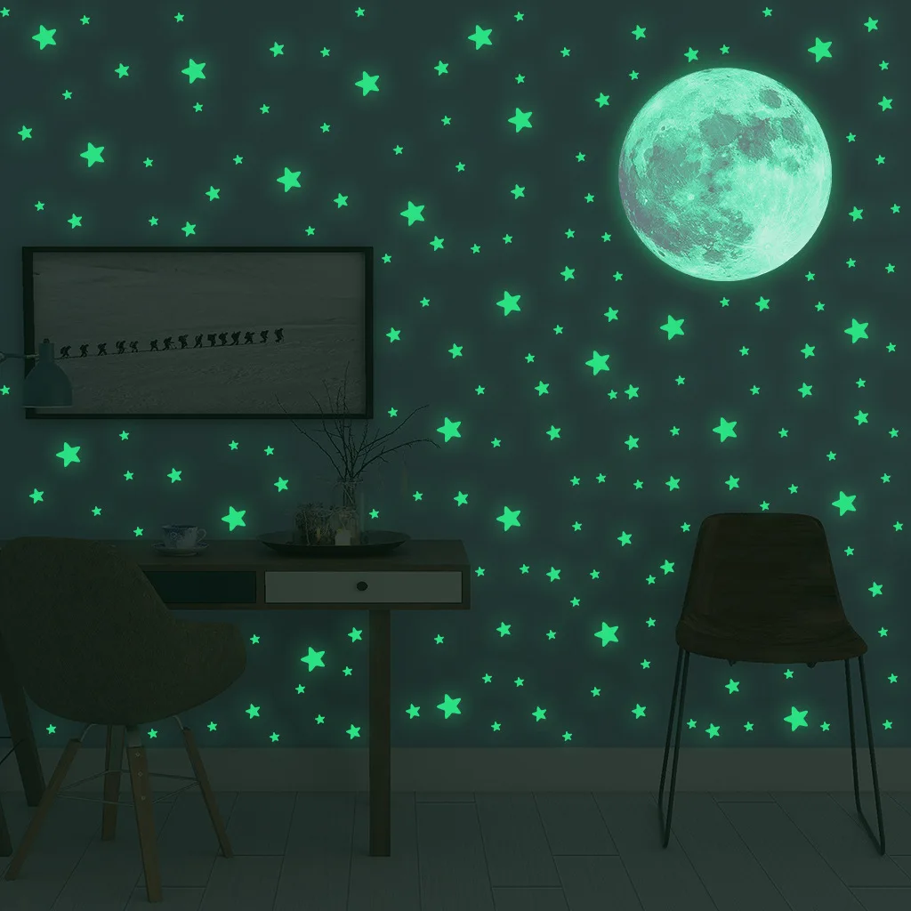 Glow In Dark Stars - Pegatinas de Pared de Estrellas y