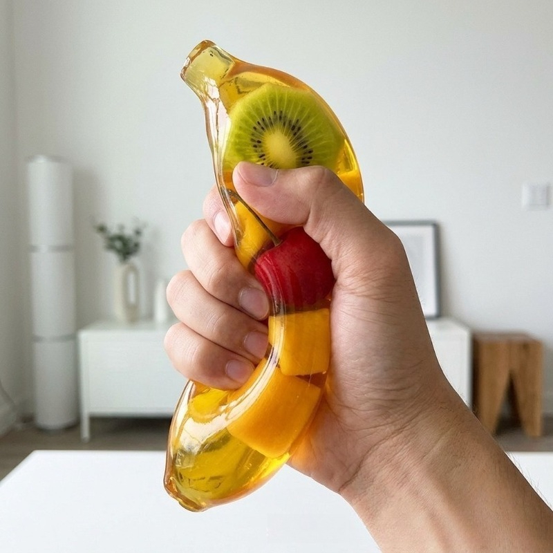 Sensory Fidget Toys - Juguete Blandito de Gelatina de Plátano,