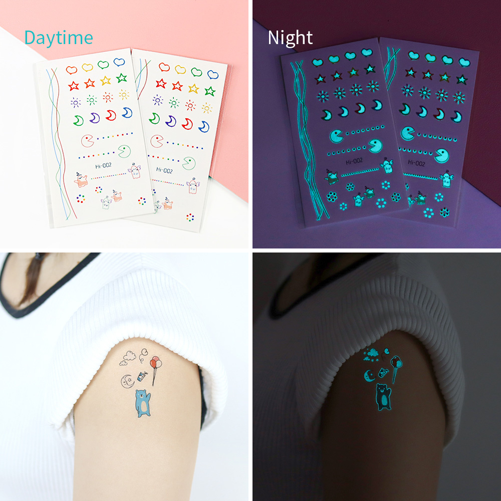 Pegatinas de Tatuajes que Bril - Glow In Dark Stars reseña y precio