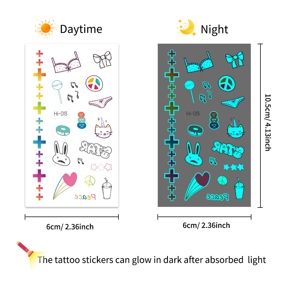 Pegatinas de Tatuajes que Bril - Glow In Dark Stars reseña y precio