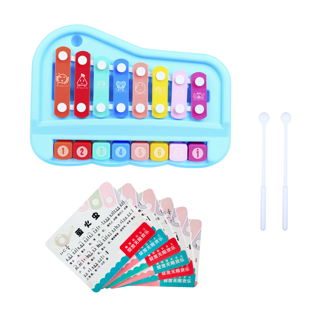 Xilófono Infantil SY-73 de 8 N - Kids Toys Xylophone reseña y precio