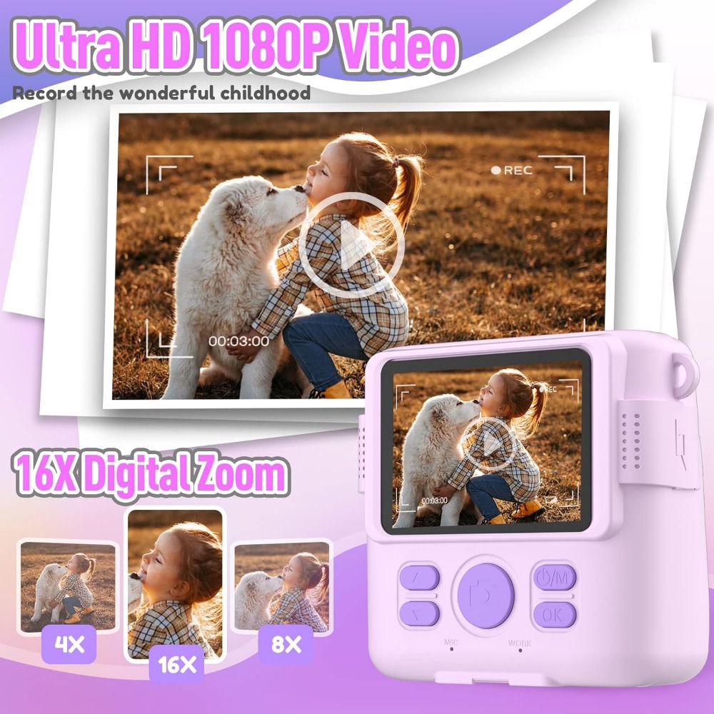 Cámara de impresión instantáne - Toys For Kids Video reseña y precio