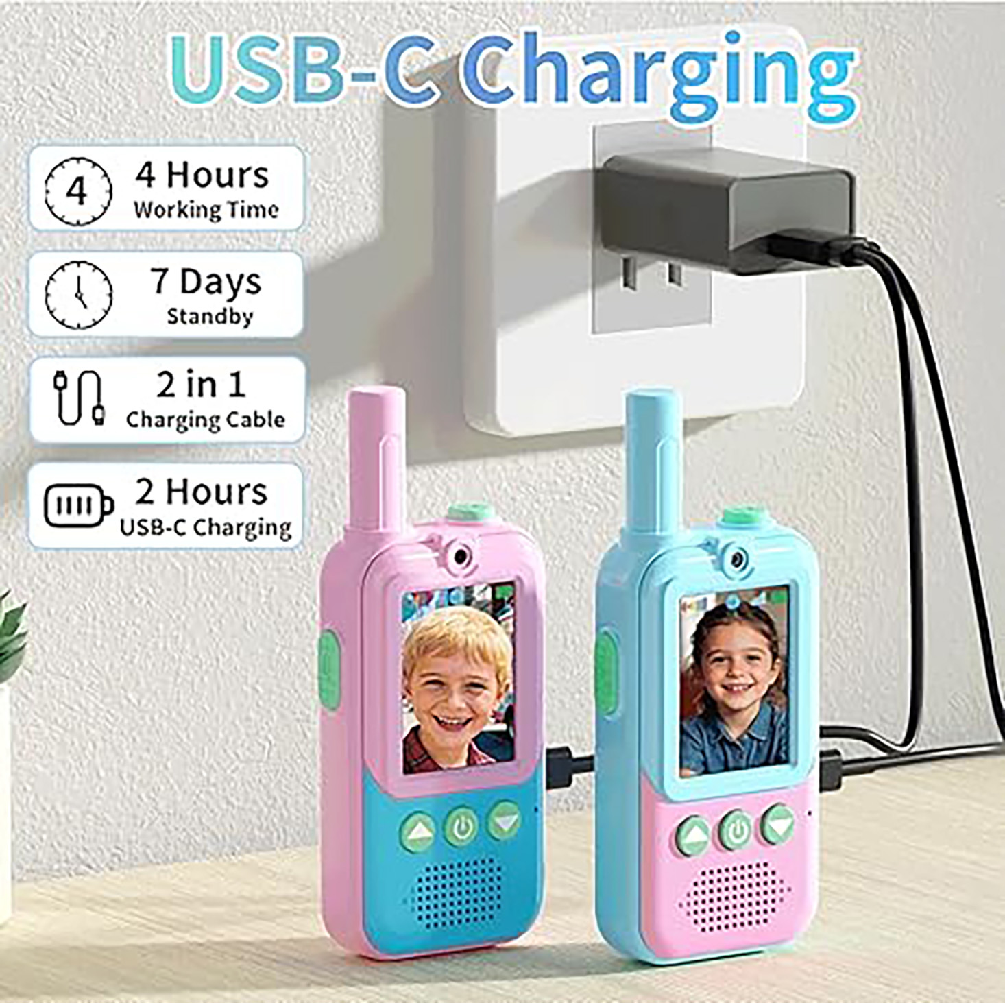 Walkie Talkies Recargables par - Toys For Kids Video reseña y precio