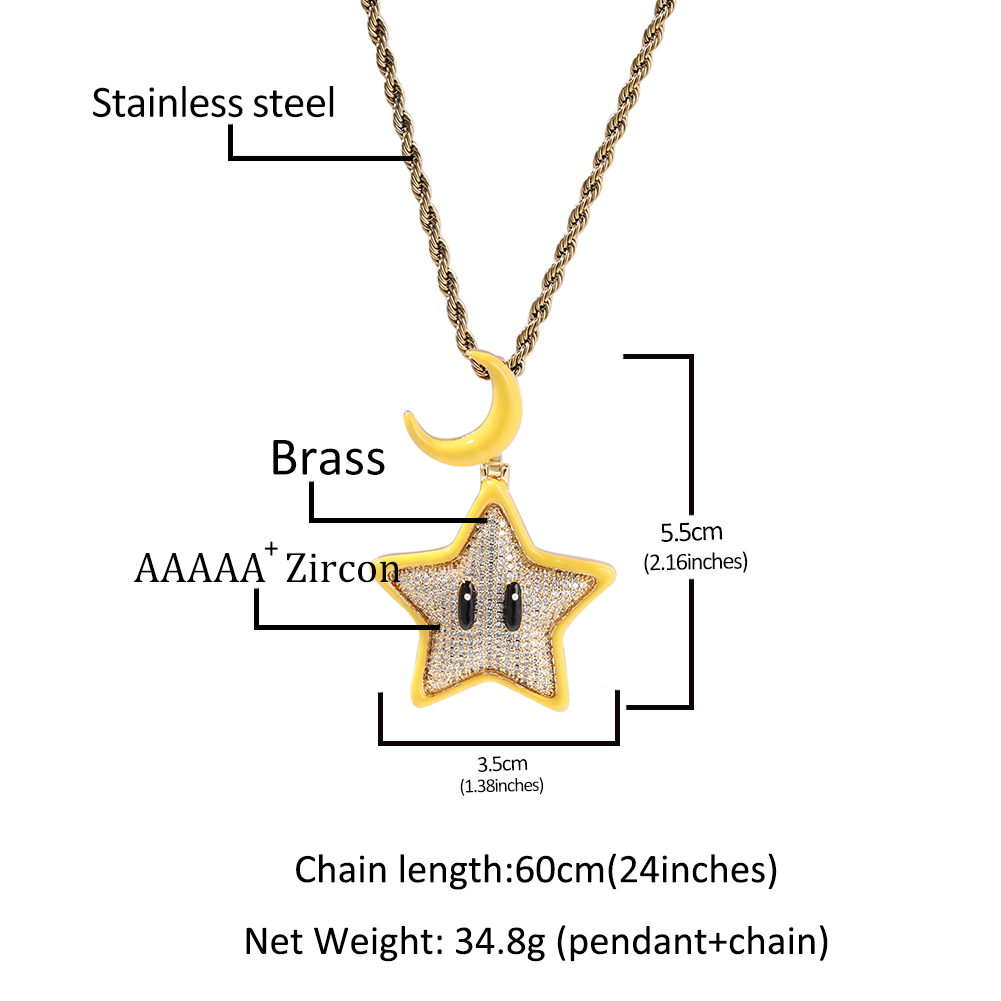 Collar con colgante de estrell - Glow In Dark Stars reseña y precio