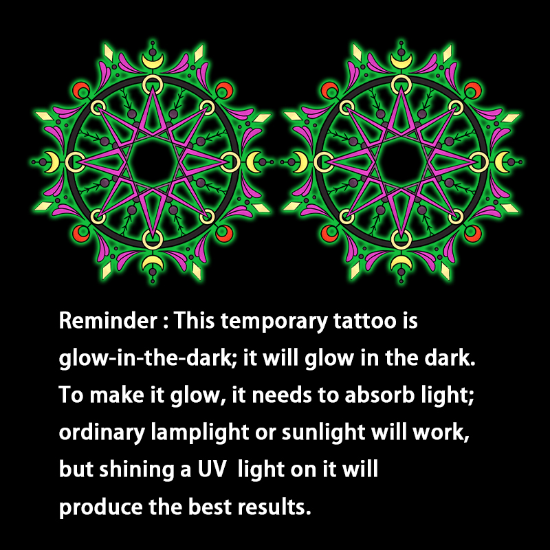 Pegatinas de Tatuajes Temporal - Glow In Dark Stars reseña y precio